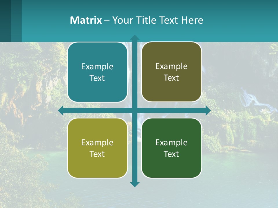 A Waterfall In The Middle Of A Body Of Water PowerPoint Template