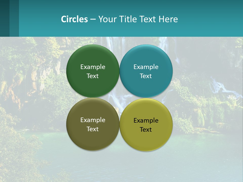 A Waterfall In The Middle Of A Body Of Water PowerPoint Template