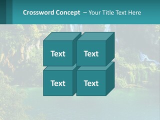 A Waterfall In The Middle Of A Body Of Water PowerPoint Template