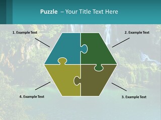 A Waterfall In The Middle Of A Body Of Water PowerPoint Template