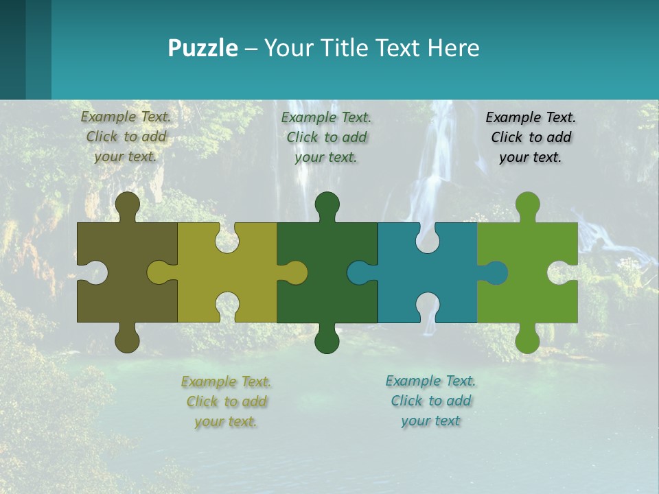 A Waterfall In The Middle Of A Body Of Water PowerPoint Template