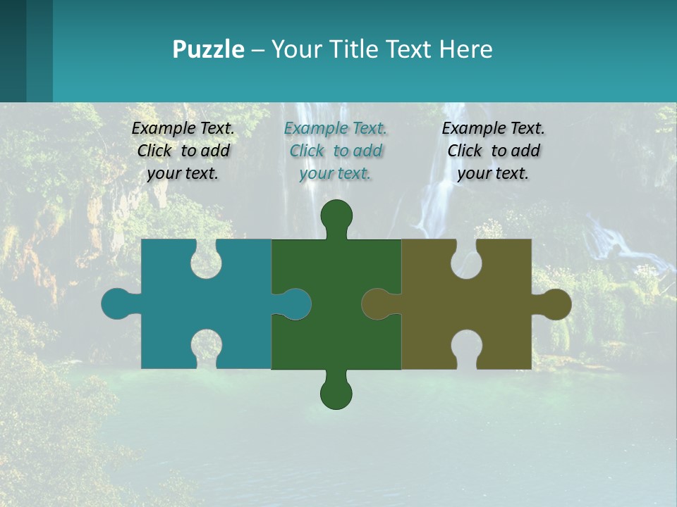 A Waterfall In The Middle Of A Body Of Water PowerPoint Template