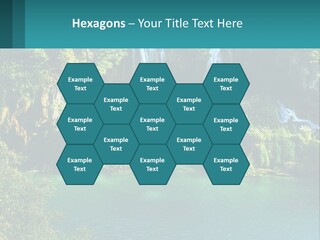 A Waterfall In The Middle Of A Body Of Water PowerPoint Template