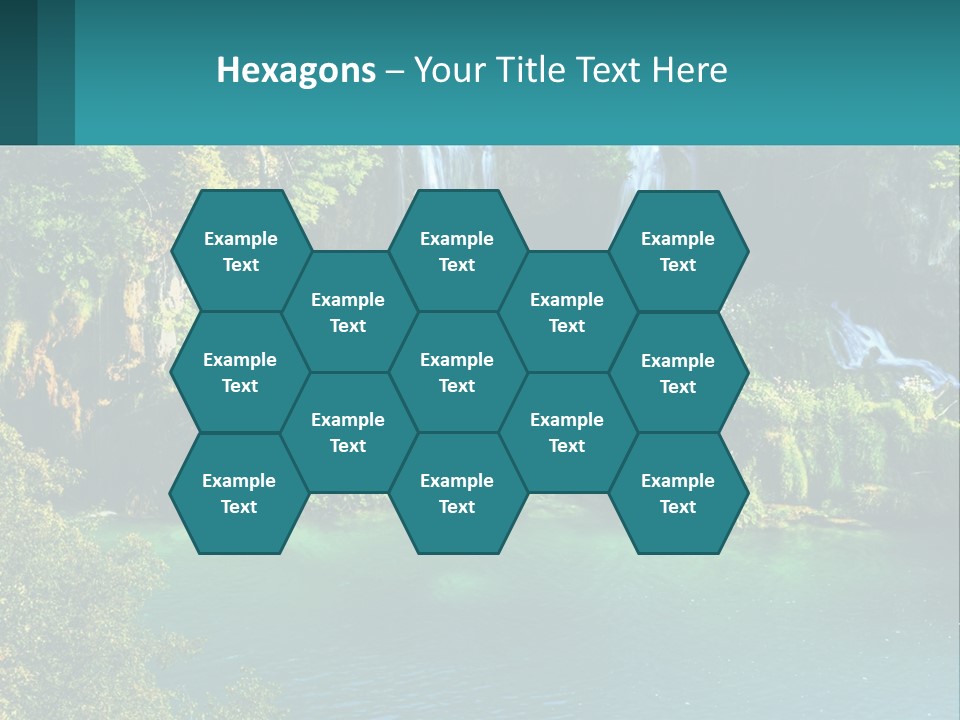 A Waterfall In The Middle Of A Body Of Water PowerPoint Template