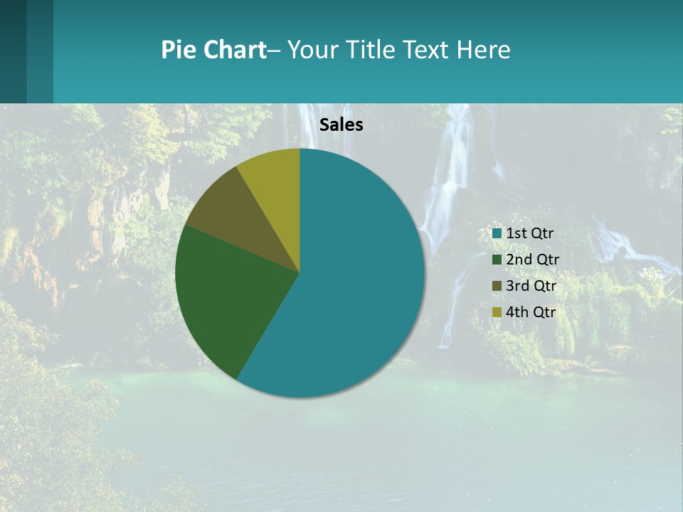 A Waterfall In The Middle Of A Body Of Water PowerPoint Template