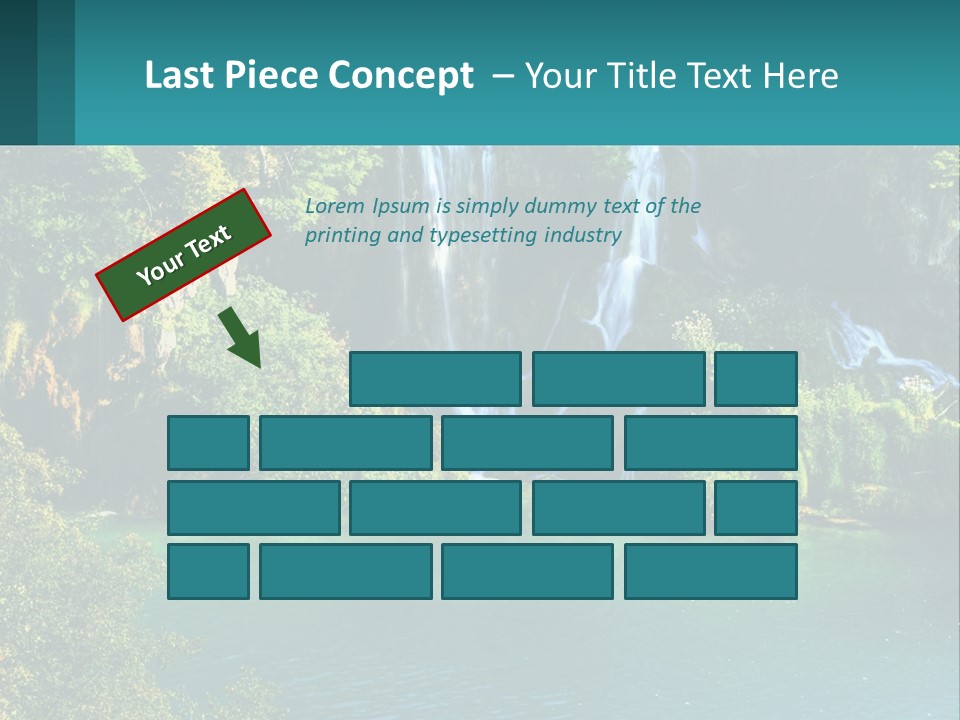 A Waterfall In The Middle Of A Body Of Water PowerPoint Template