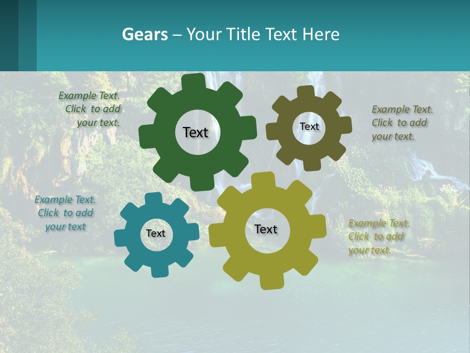 A Waterfall In The Middle Of A Body Of Water PowerPoint Template