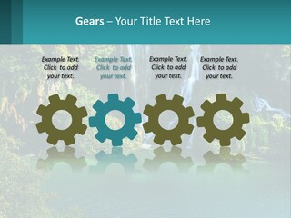 A Waterfall In The Middle Of A Body Of Water PowerPoint Template