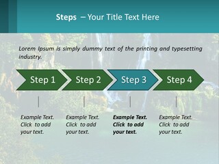 A Waterfall In The Middle Of A Body Of Water PowerPoint Template