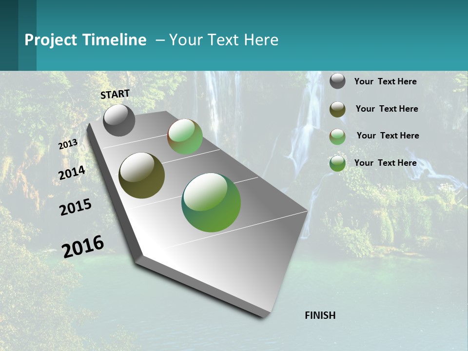 A Waterfall In The Middle Of A Body Of Water PowerPoint Template