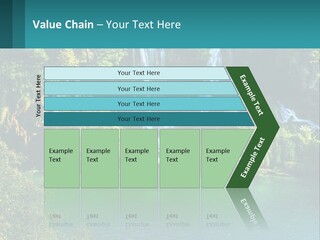 A Waterfall In The Middle Of A Body Of Water PowerPoint Template