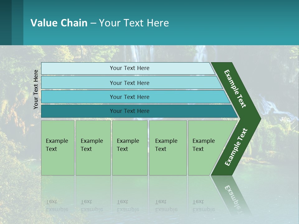 A Waterfall In The Middle Of A Body Of Water PowerPoint Template