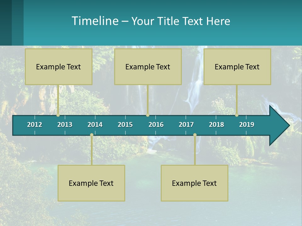 A Waterfall In The Middle Of A Body Of Water PowerPoint Template