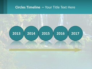 A Waterfall In The Middle Of A Body Of Water PowerPoint Template