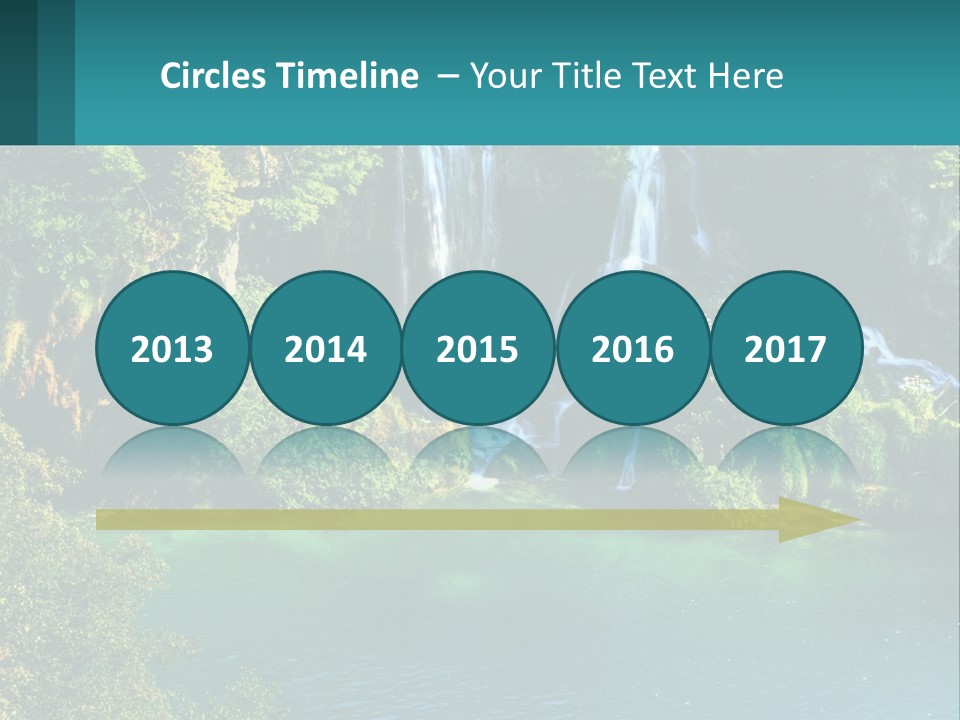 A Waterfall In The Middle Of A Body Of Water PowerPoint Template