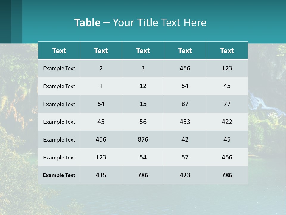 A Waterfall In The Middle Of A Body Of Water PowerPoint Template