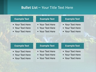 A Waterfall In The Middle Of A Body Of Water PowerPoint Template