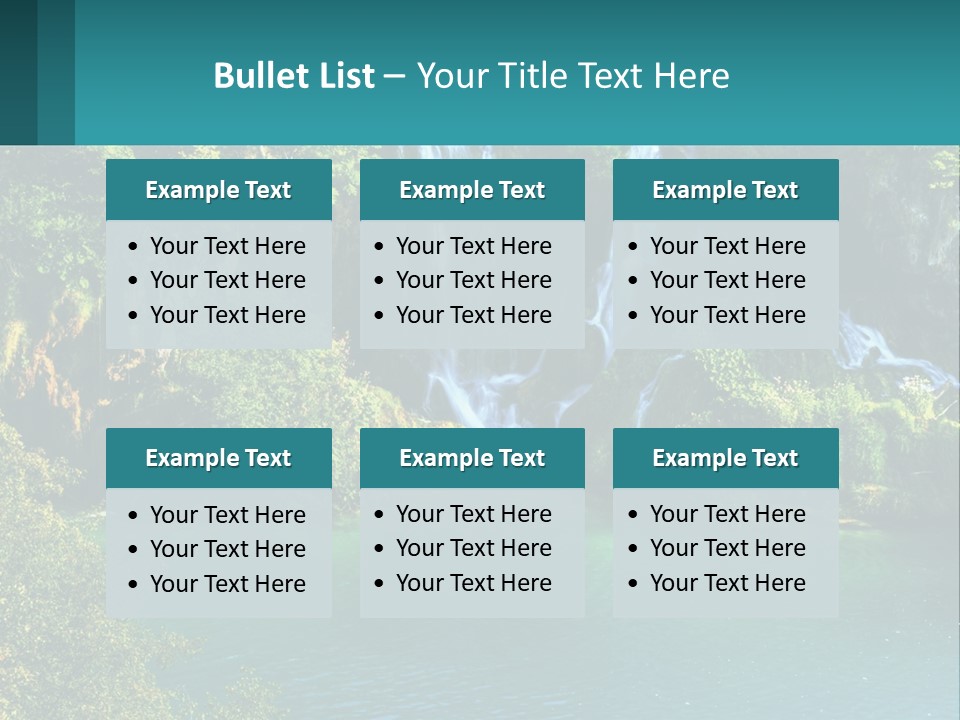 A Waterfall In The Middle Of A Body Of Water PowerPoint Template