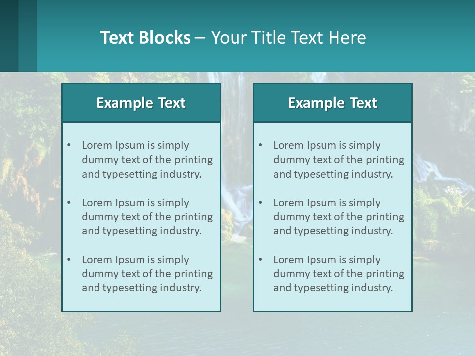 A Waterfall In The Middle Of A Body Of Water PowerPoint Template