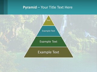 A Waterfall In The Middle Of A Body Of Water PowerPoint Template