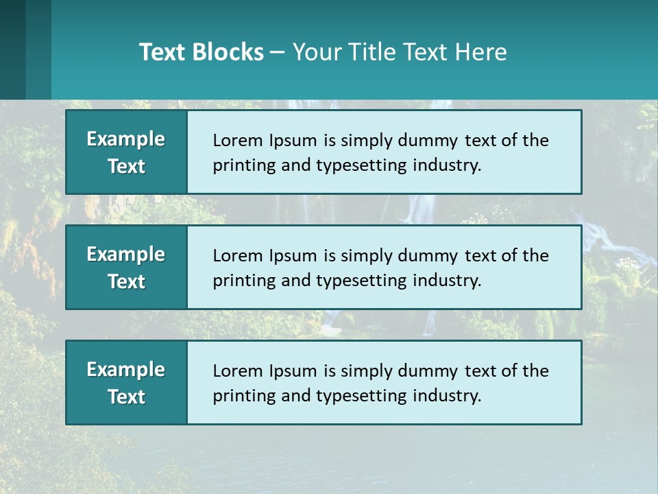 A Waterfall In The Middle Of A Body Of Water PowerPoint Template