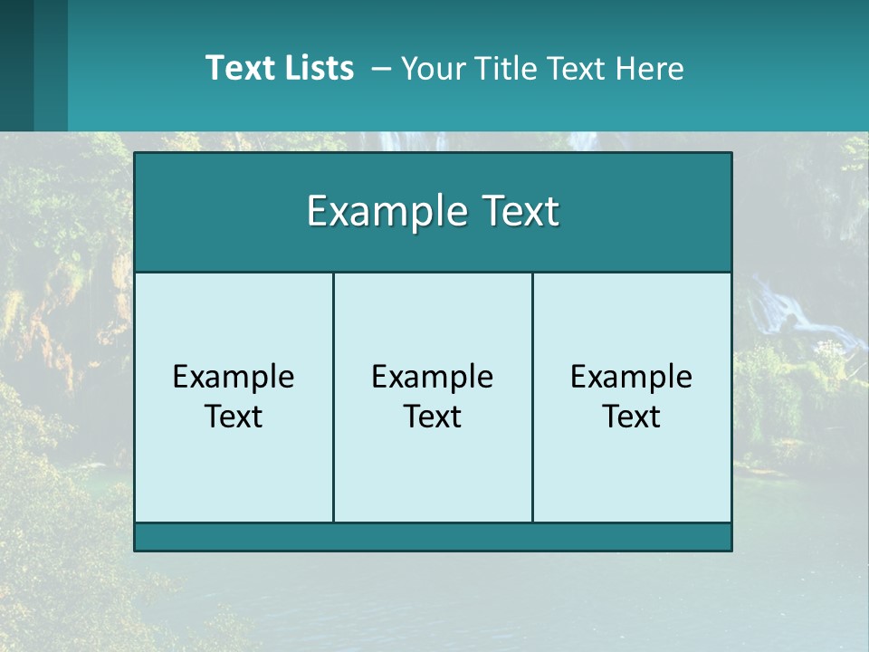 A Waterfall In The Middle Of A Body Of Water PowerPoint Template