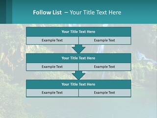 A Waterfall In The Middle Of A Body Of Water PowerPoint Template