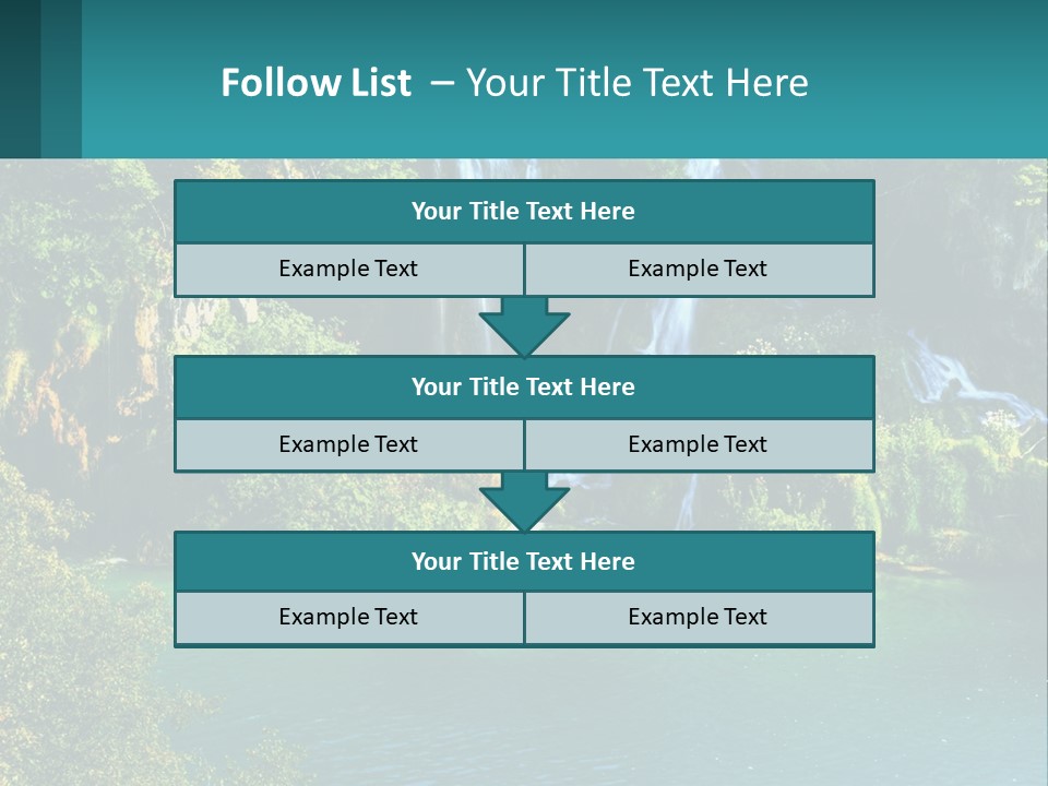 A Waterfall In The Middle Of A Body Of Water PowerPoint Template