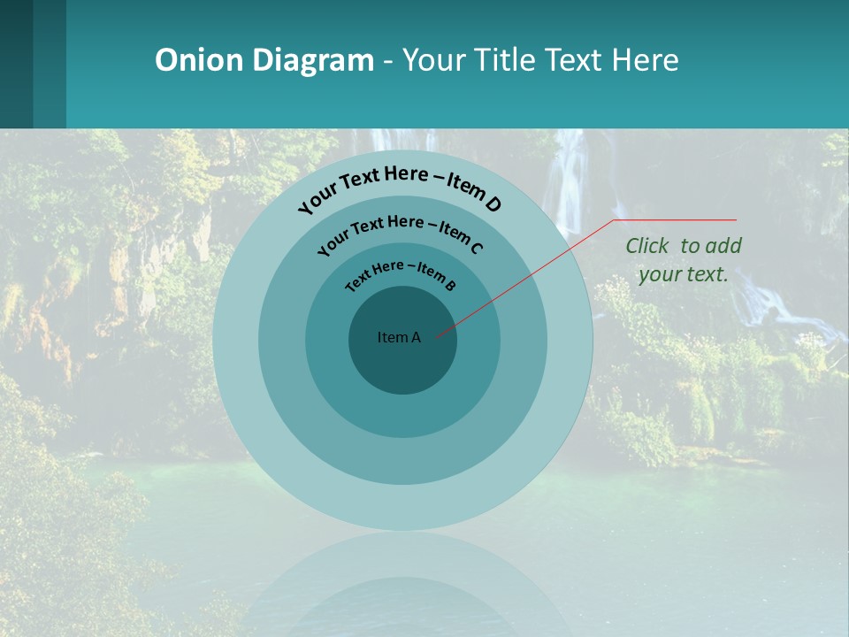 A Waterfall In The Middle Of A Body Of Water PowerPoint Template