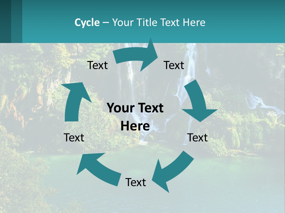 A Waterfall In The Middle Of A Body Of Water PowerPoint Template