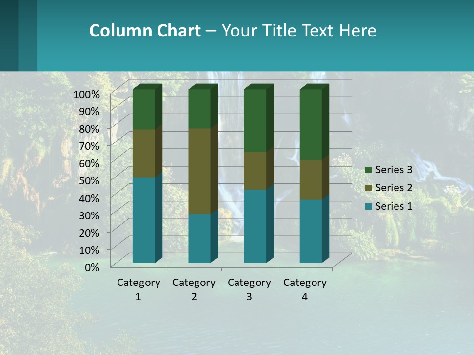 A Waterfall In The Middle Of A Body Of Water PowerPoint Template