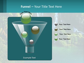 A Waterfall In The Middle Of A Body Of Water PowerPoint Template