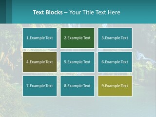 A Waterfall In The Middle Of A Body Of Water PowerPoint Template