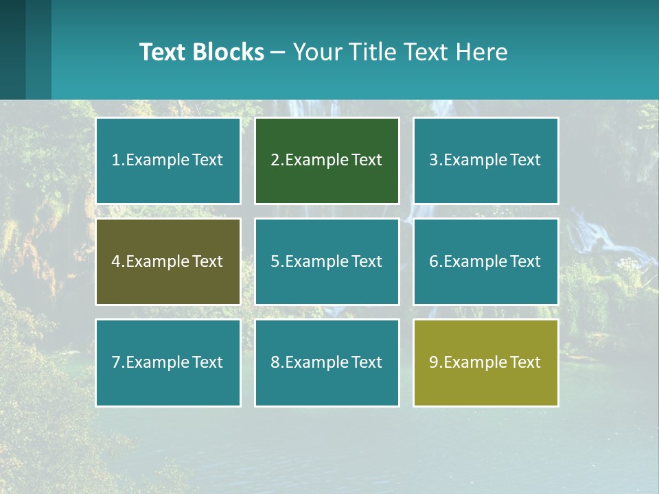 A Waterfall In The Middle Of A Body Of Water PowerPoint Template