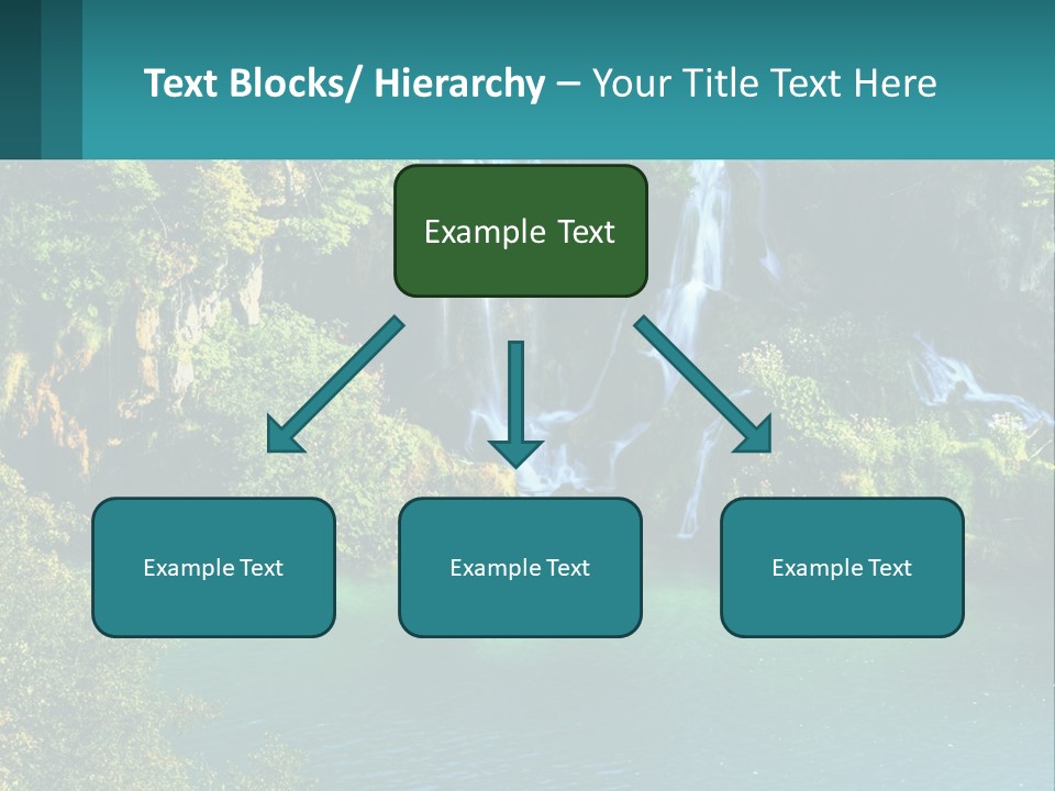 A Waterfall In The Middle Of A Body Of Water PowerPoint Template