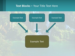 A Waterfall In The Middle Of A Body Of Water PowerPoint Template