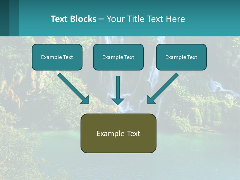 A Waterfall In The Middle Of A Body Of Water PowerPoint Template