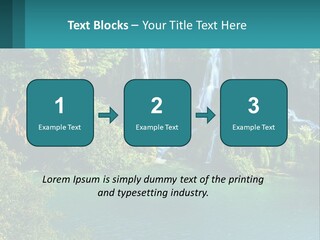 A Waterfall In The Middle Of A Body Of Water PowerPoint Template