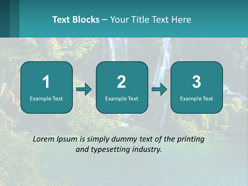 A Waterfall In The Middle Of A Body Of Water PowerPoint Template