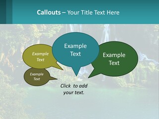 A Waterfall In The Middle Of A Body Of Water PowerPoint Template