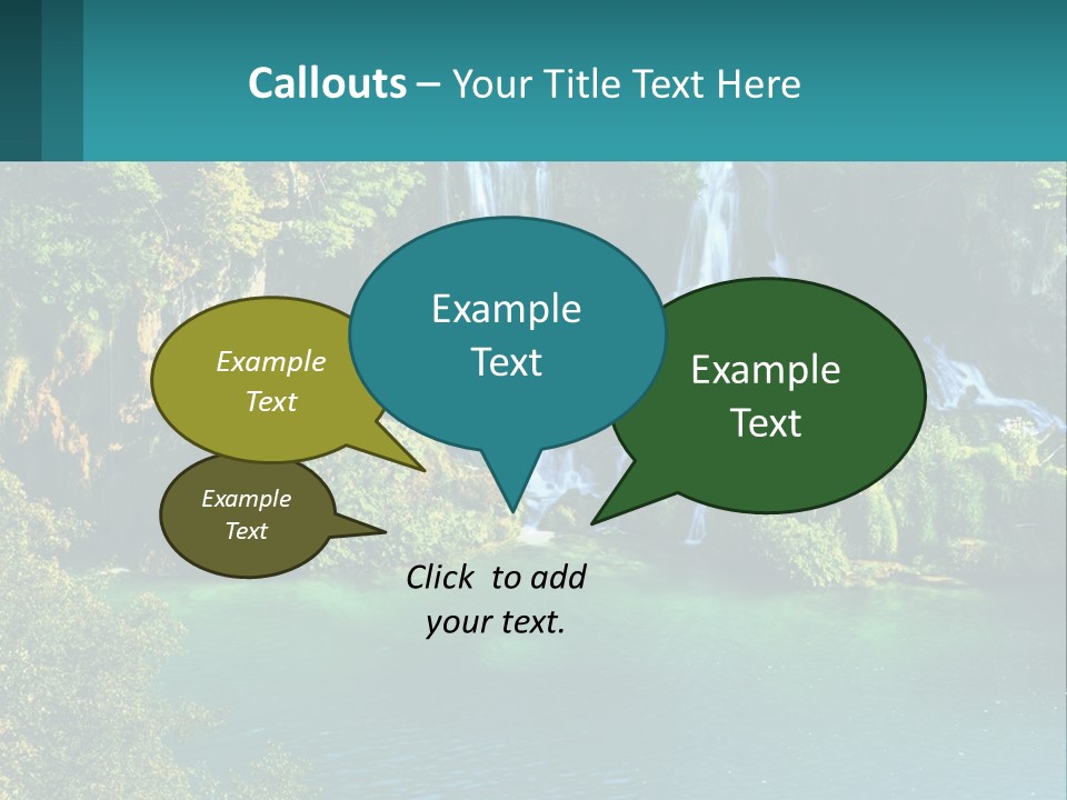 A Waterfall In The Middle Of A Body Of Water PowerPoint Template