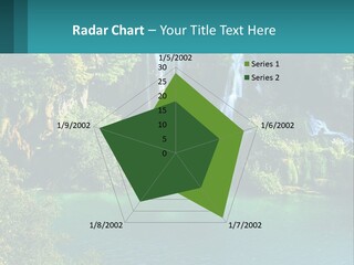 A Waterfall In The Middle Of A Body Of Water PowerPoint Template