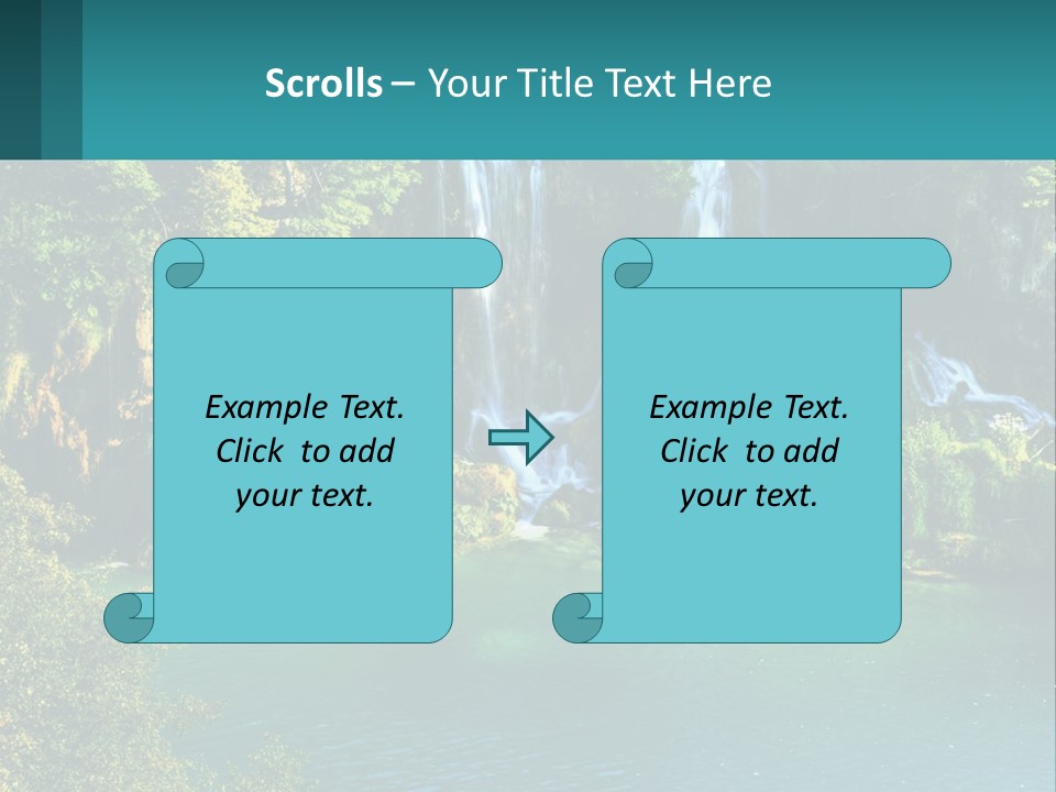 A Waterfall In The Middle Of A Body Of Water PowerPoint Template