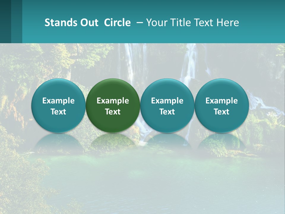 A Waterfall In The Middle Of A Body Of Water PowerPoint Template