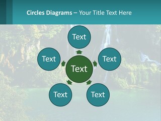 A Waterfall In The Middle Of A Body Of Water PowerPoint Template