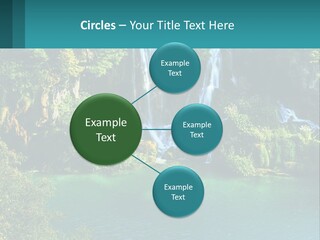 A Waterfall In The Middle Of A Body Of Water PowerPoint Template