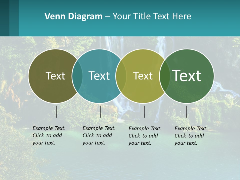 A Waterfall In The Middle Of A Body Of Water PowerPoint Template