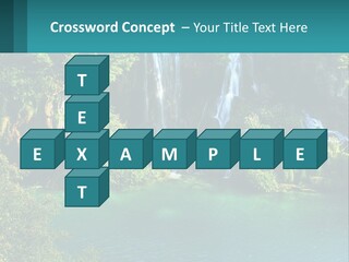 A Waterfall In The Middle Of A Body Of Water PowerPoint Template