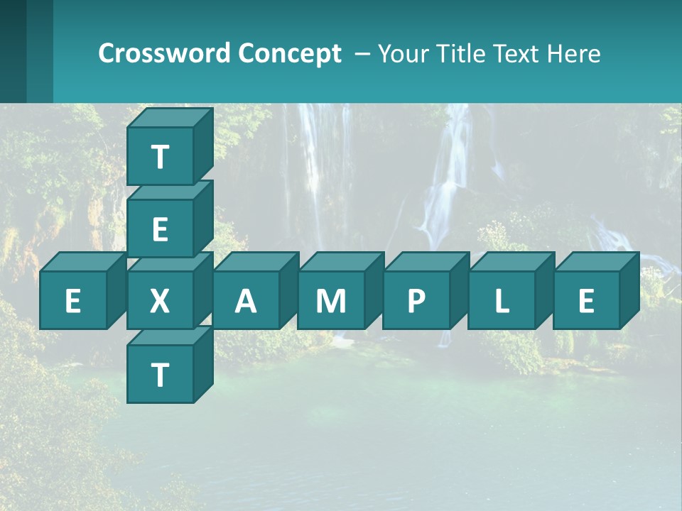 A Waterfall In The Middle Of A Body Of Water PowerPoint Template