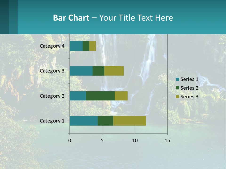 A Waterfall In The Middle Of A Body Of Water PowerPoint Template